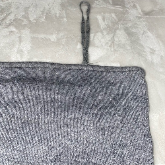 GREY CROPPED TANK TOP - Picture 3 of 6